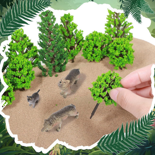 Sratte 26 Piezas Figuras De Lobo Del Bosque Juguetes Figuras