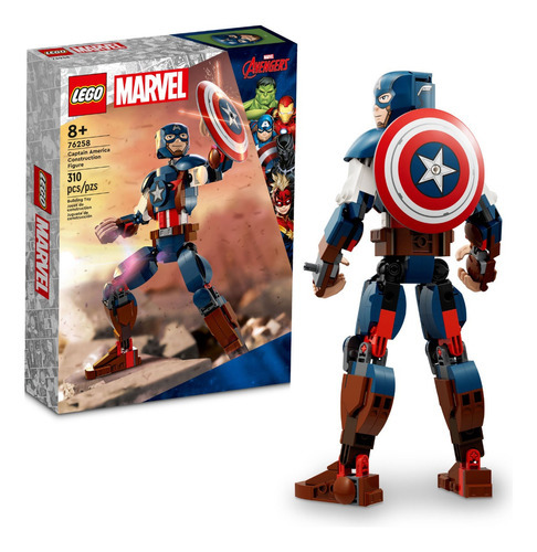 Lego Super Heroes Marvel Capitan America Con Escudo 76258