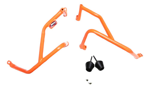 Defensa Mata Perro P/ Ktm 390 Duke Naranja C/slider Ira