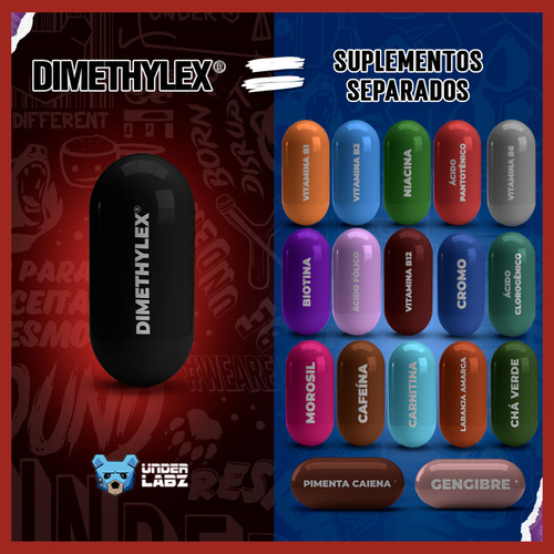 Dimethylex Under Labz Cafeína Morosil Picolinato De Cromo