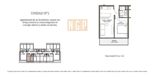 Apartamento En Mansa, 1 Dormitorios *- Ref: 18506