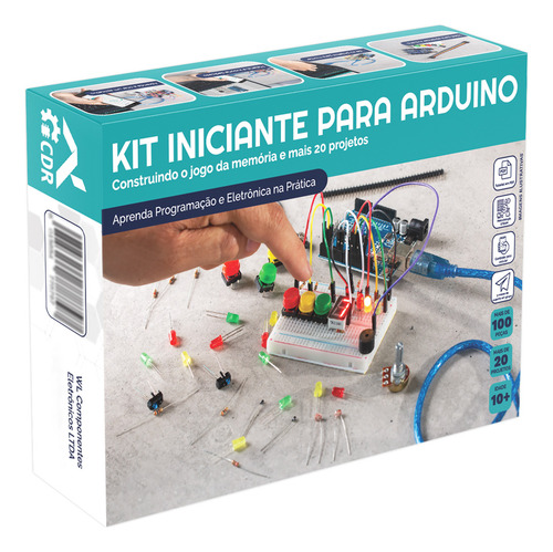 Kit Iniciante Para Arduino Com Tutorial Explicativo +100 Pcs