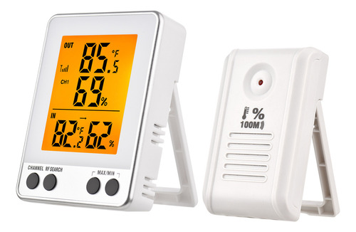 Termohigrômetro Sem Fio Com Sensor Remoto Para Casa E