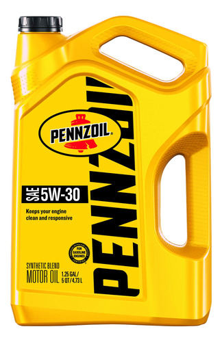 Pennzoil Blend 5w-30 Motor Oil (5 Cuartos, Paquete Único)