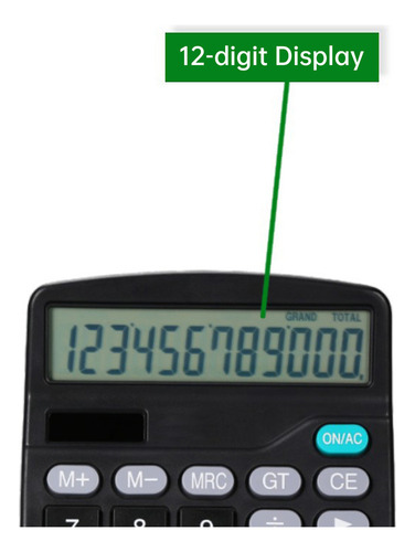 Dnn Calculadora Mesa 12 Dígitos Com Visor Lcd Grande