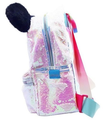 Imagen 4 de 4 de Mochila Cresko Panda Lentejuelas Con Brillo 16'' Ck053