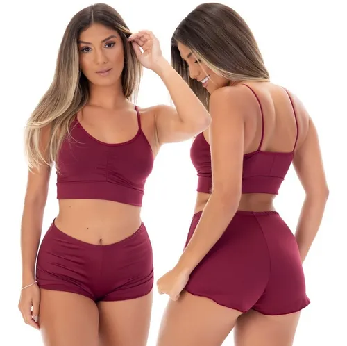 Kit Com 4 Top Dolls Short Doll Microfibra Linha Noite Dormir