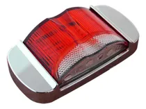 Comprar Plafón Ovalado 21 Led Con Funciones Rojo C\u002F Bisel Cromado