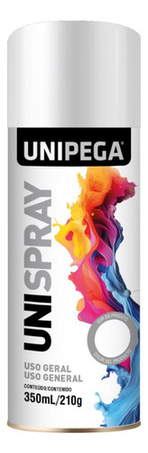 Tinta Spray Uso Geral Branco Brilhante 350ml Unipega