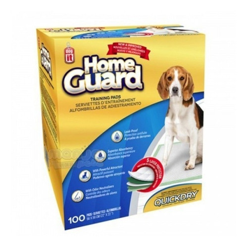 Pañal Paños De Entrenamiento Home Guard X 100 Unidades