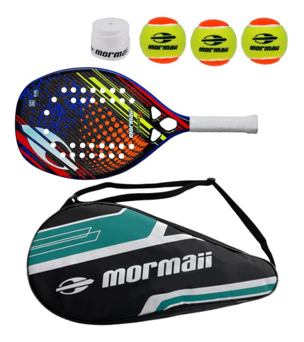 Raquete Beach Tennis Mormaii Sunset Pro Frame+face Carbono