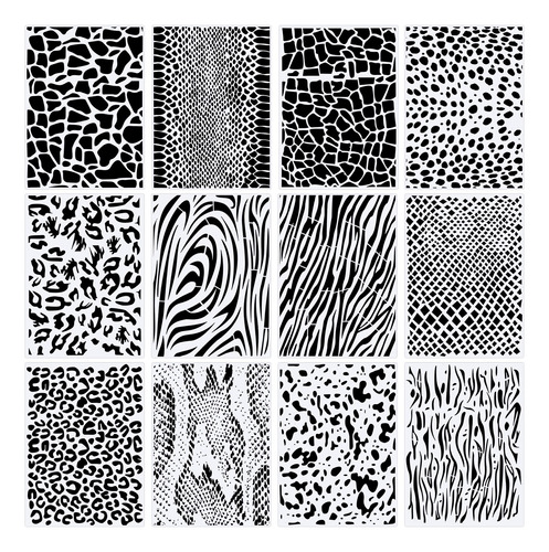 12 Plantilla Pintura Leopardo Estampado Guepardo Leopado X