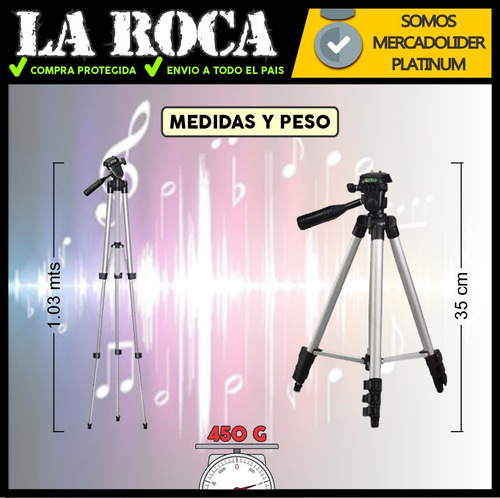 Imagen 7 de 10 de Tripode Camaras Extensible Profesional Filmadoras Metalico