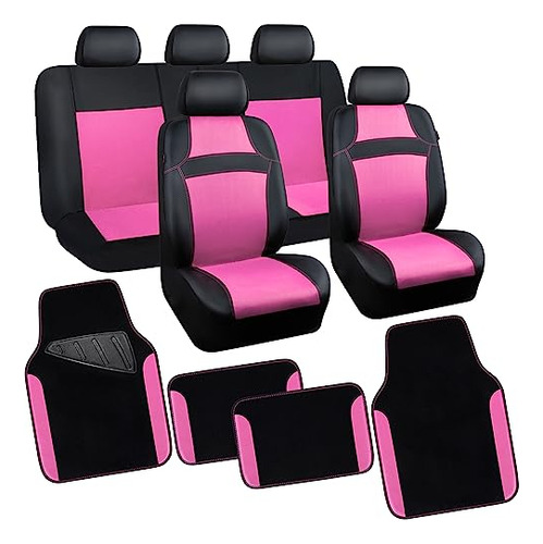 Car Pass 3d Air Mesh Leather Car Seat Cover Full Sets & 4pc1