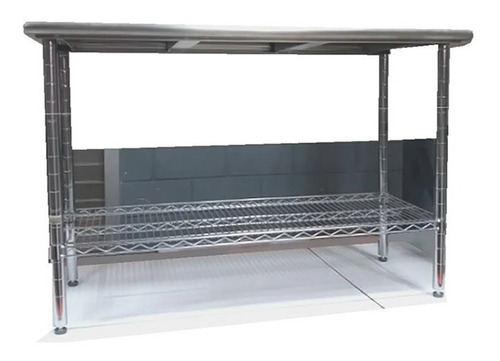 Mesa De Trabajo En Acero Inoxidable Members 124x89x61 Cms