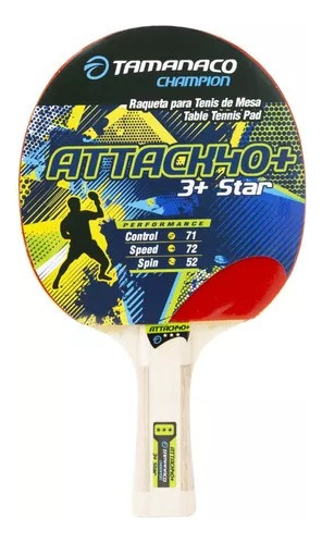 Raqueta Ping Pong Tenis De Mesa Attach 3 Estrellas