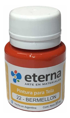 Pinturas Para Tela 37 Ml Eterna En La Plata Color Del Óleo 22 Bermellón