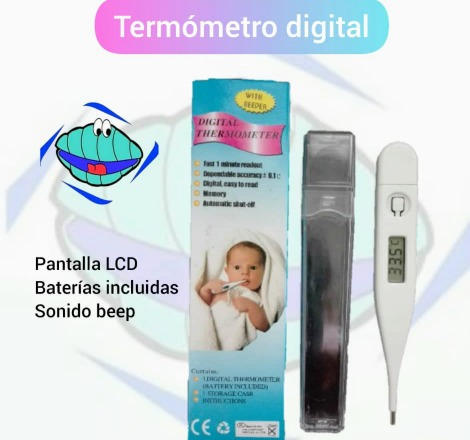 Termometro Digital Bebe Lcd, Pila Incluida. Detal Y Mayor.