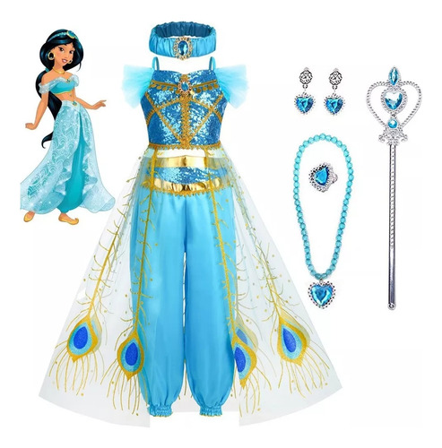 Vestido, Cosplay, Disfraces Y Accesorios De La Princesa Jasm