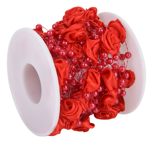 Guirnalda De Perlas Artificiales Rosas De 10 M Por Rollo
