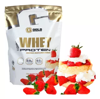 Proteína Whey 100% Gold Nutrition 5lb Sabor Frutilla