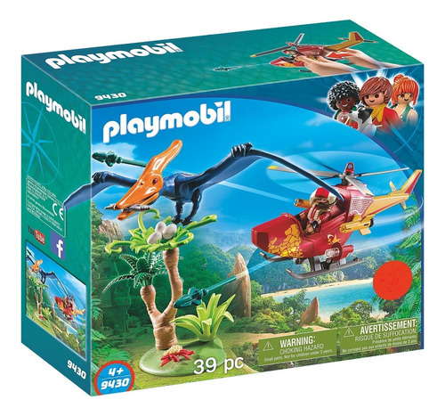 Anforatoys Playmobil 9430 Helicóptero Con Pterosaurio