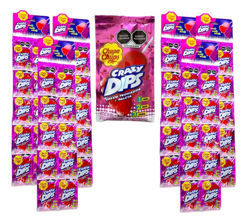 Paleta Pie Fresa Polvo Tronador 180p Crazy Dips Chupa Chups