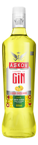 Bebida Gin Askov Cocktail De Limão Siciliano 900ml