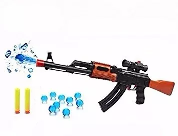 Arminha de brinquedo Ak-47 Lança Dardos E Bolinhas De Gel em