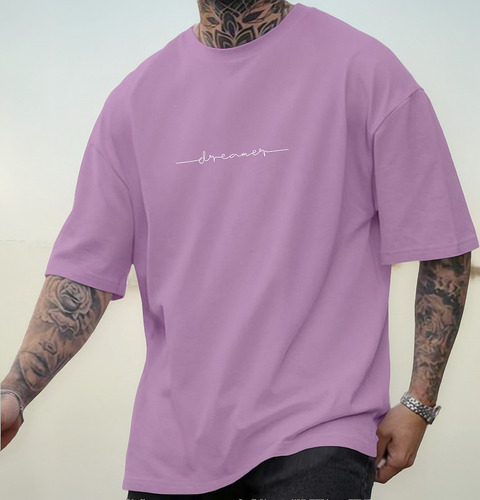 Camiseta Dreamers Larga Comprida Frase Blogueiro Simples