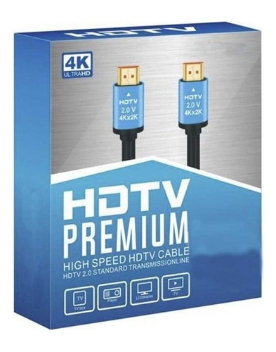 Cable Conexión Hdmi V2.0 4k 5m Full Hd 1080p Blindado Cobre