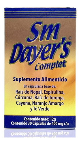Sm Dayer's 30 Caps Raiz De Nopal, Toronja Cúrcuma Cayena
