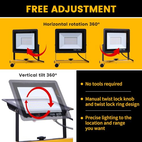 Luces De Trabajo Led Con Soporte Ajustable Y Trípode