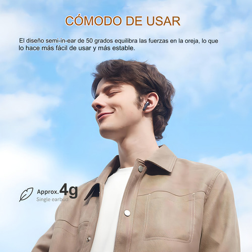 Audífonos Inalámbricos Qcy Ailybuds Pro Anc, 30 Horas De Batería, Hi-res, Bluetooth 5.3, 6 Micrófonos, Cancelación Activa De Ruido, Modo Transparencia, Conexión Multipunto, Color Negro