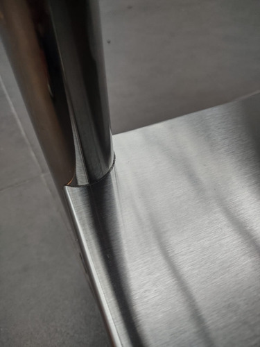 Bancada Mesa Inox Industrial 2 Prateleiras Espelho 120x60x90