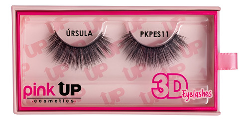 Pestañas 3d Marca Pink Up Cosmetics Color Negro