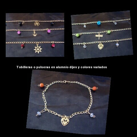 Tobilleras Y Pulseras Dijes Oro Laminado Mayor Detal