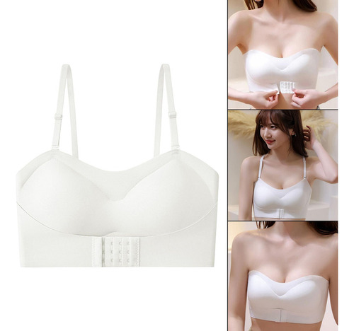 Wu Sujetador Invisible Sin Costuras For Mujer, Correa