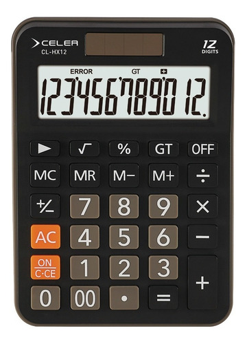 Calculadora Celer De Escritorio Con Funcion Cl-hx12 Color Negro