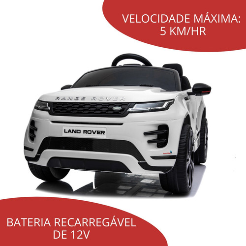 Mini Carro Elétrico Infantil Range Rover Evoque Luzes Sons