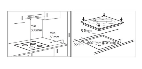Imagen 2 de 6 de Anafe Eléctrico Clever 4 Hornallas Vitroceramico Tactil Inox