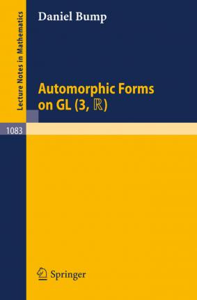 Libro Automorphic Forms On Gl (3,tr) - D. Bump