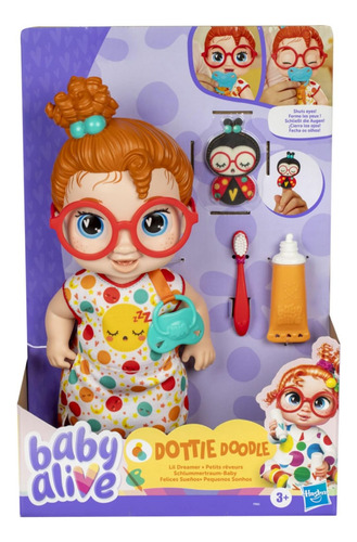 Baby Alive - Dottie Doodle Felices Sueños - Pelo Rojo