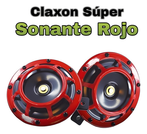 Claxon, Pito, Bocina Super Sonante Rojo 12v 400hz Hammer 