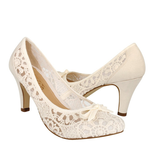 Tacones Stylo 9101-md Textil Beige 