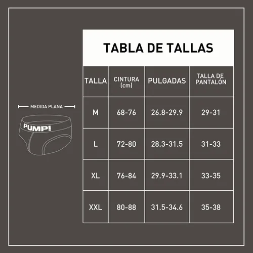 Tabla de tallas ropa interior hombre new arrivals