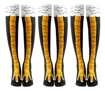 Comprar 3 Pares De Medias Patas Pollo Calcetas Largas Adulto Unisex