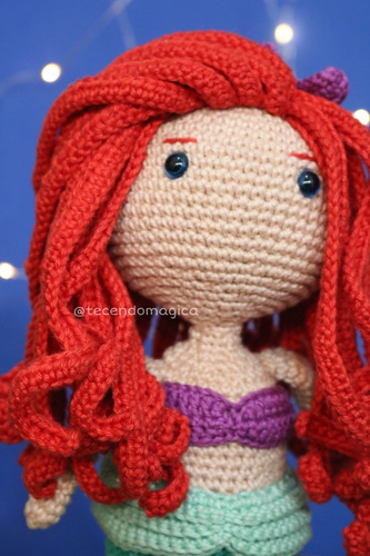 Imagem 2 de 5 de Amigurumi Sereia Ariel Pequena Sereia The Little Mermaid