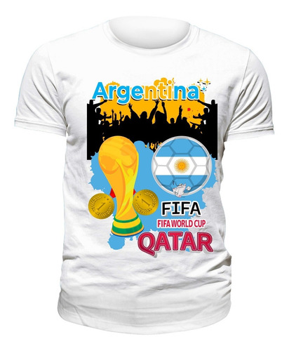 Playera Mundial Qatar 2022 Diseño 30 Argentina Futbol Beloma