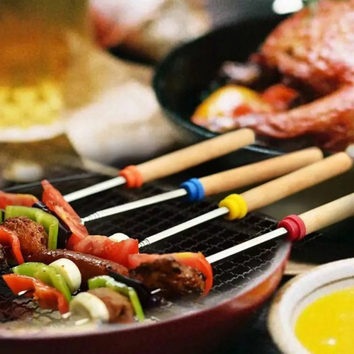 12 Unidades Smores Espetos Varas De Assar Marshmall Extensiv